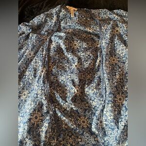 BCBGeneration Navy and Cream Floral Kimono